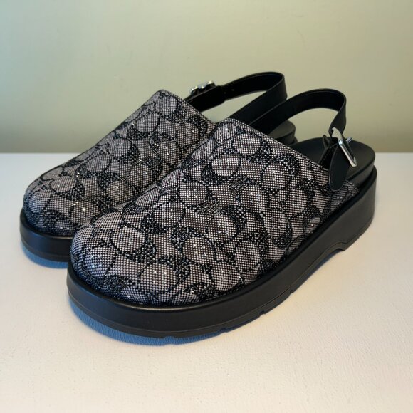 Coach Shoes - Coach Women's Sculpted C Platform Clog In Crystal Signature Jacquard